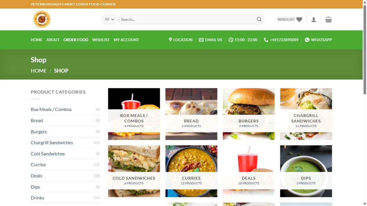 Madina Grill Cambs: Visual menu categories