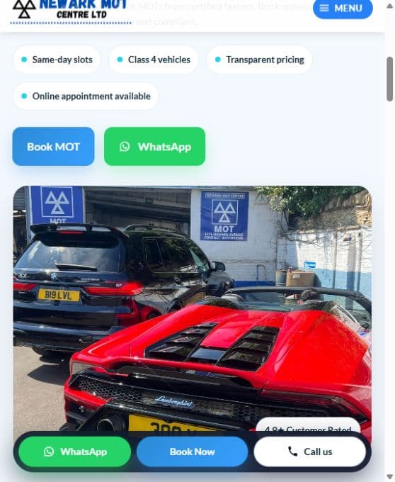Newark MOT Centre: Service experience