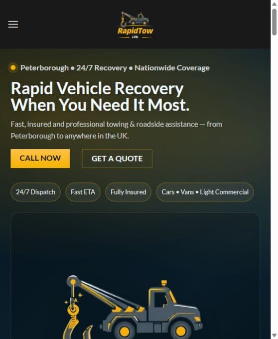Rapid Tow: Homepage