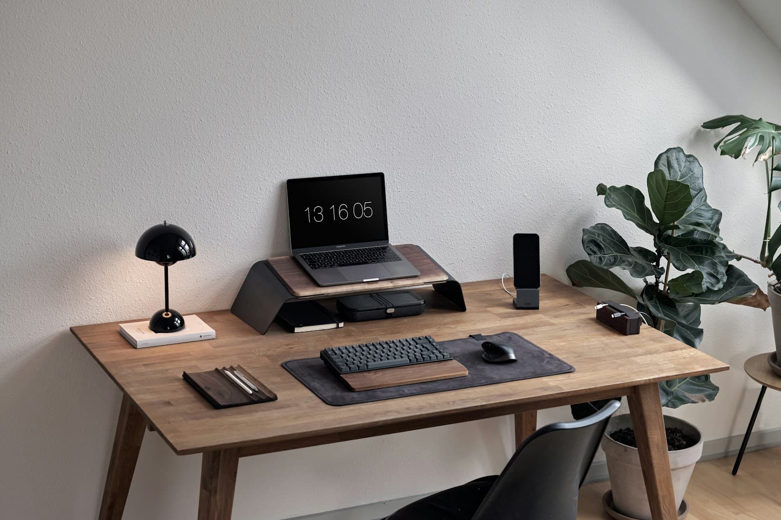 Modern laptop workspace prepared for technology planning