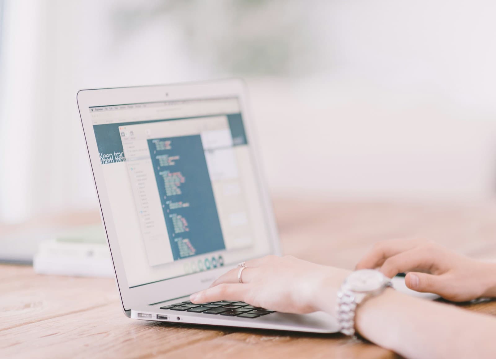 Professional working remotely on a laptop